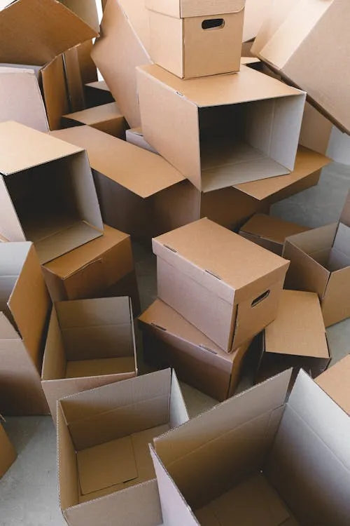 An office being packed down ahead of a commercial relocation