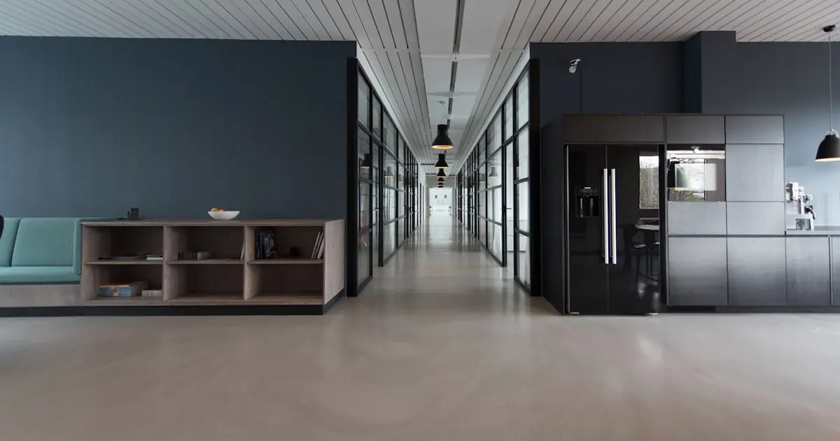 Office relocation checklist — labelled crates and boxes packed for a commercial office move
